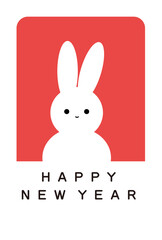 happy new year rabbit red