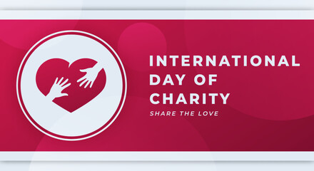 Happy International Day of Charity Celebration Vector Design Illustration for Background, Poster, Banner, Advertising, Greeting Card