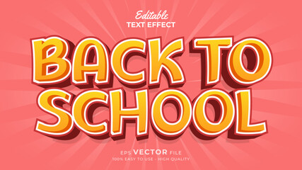 Fototapeta premium Back to school Text effect editable premium free download