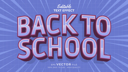Back to school Text effect editable premium free download