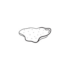 Citrus peel in black isolated on white background. Hand drawn vector sketch illustration in doodle simple outline vintage engraved style. Tangerine, orange, lemon, lime, grapefruit.