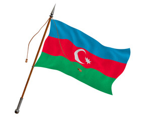 National Flag of Azerbaijan. Background  with flag  of Azerbaijan