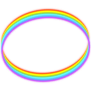 illustrazione con anello sfumato nei colori arcobaleno su sfondo trasparente