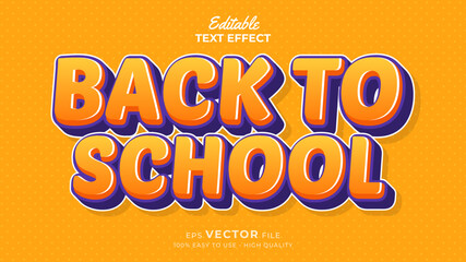 Back to school Text effect editable premium free download