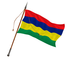 National flag of Mauritius. Background  with flag of Mauritius.
