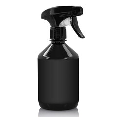 Black Spray bottle with disinfectant or fragrance