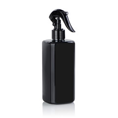 Black Spray bottle with disinfectant or fragrance