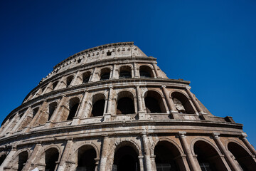 Fototapeta premium Rome Colosseum is one of the main attractions of Italy.