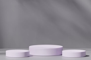 Scene with a podium for product presentation, 3d rendering