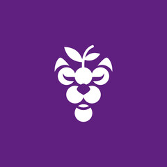 Grape combination with lion. Company logo design.