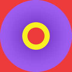 Vinyl record in square vector illustration in gradient design