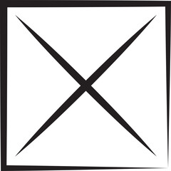 x mark sign tick sign