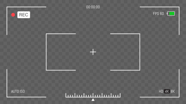 Video camera viewfinder template
