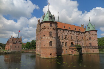 Obraz premium Schloss Egeskov, Fünen, Dänemark
