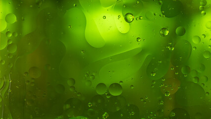 Abstract Green water bubbles background