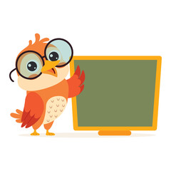 Education Illustration With Cartoon Bird
