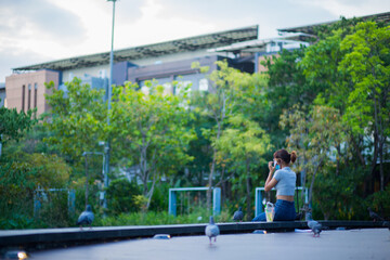 person on the bridge