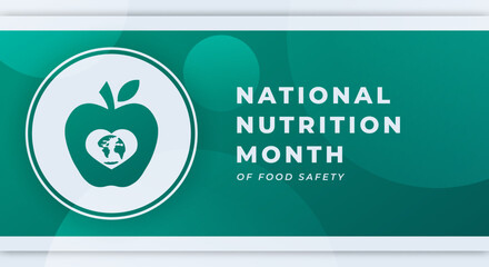 Happy National Nutrition Month Celebration Vector Design Illustration for Background, Poster, Banner, Advertising, Greeting Card - obrazy, fototapety, plakaty