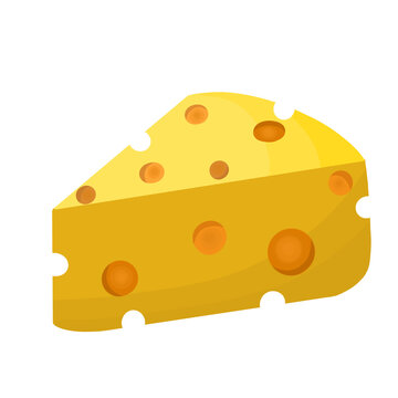 yellow cheese wedge with holes clip art preview