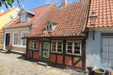 Fototapeta na wymiar Altstadt von Ærøskøbing, Insel Ærø, Dänemark