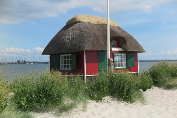 Badeh&auml;uschen in Marstal, Insel &AElig;r&oslash;, D&auml;nemark