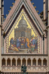 Obraz premium Fragment of Orvieto duomo, Italy
