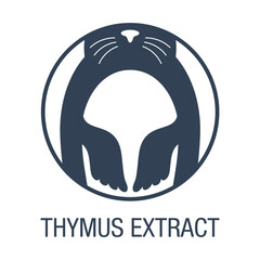 Thymus extract flat icon for nutrient supplement