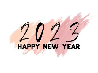 2023 Happy New Year text design, logo lettering numbers,  Holiday greeting card design.