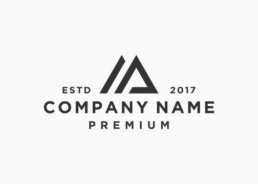 initials letter mp logo design vector illustration template