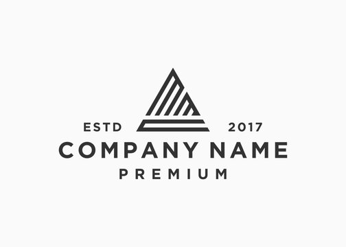 letter mmc triangle logo design vector illustration template