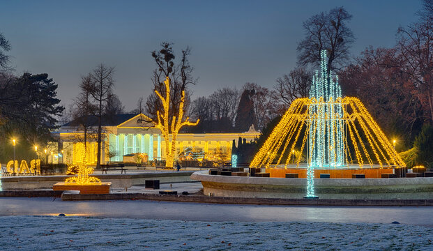 Kurpark Bad Oeynhausen Wandelhalle Weihnachtsbeleuchtung