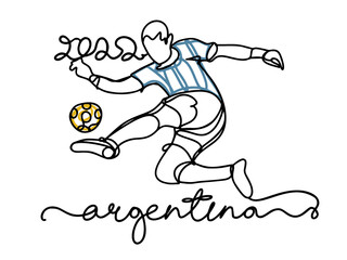 Argentina Flag_Argentina The champion of throphy of football tournament_2022_vector
