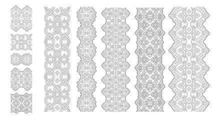 Coloring book art with fantasy paint brushes set © Rikley Stock