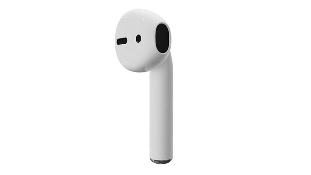airpods on solated white, 3d renderiing of airpods PNG transparent  background Stock Illustration | Adobe Stock