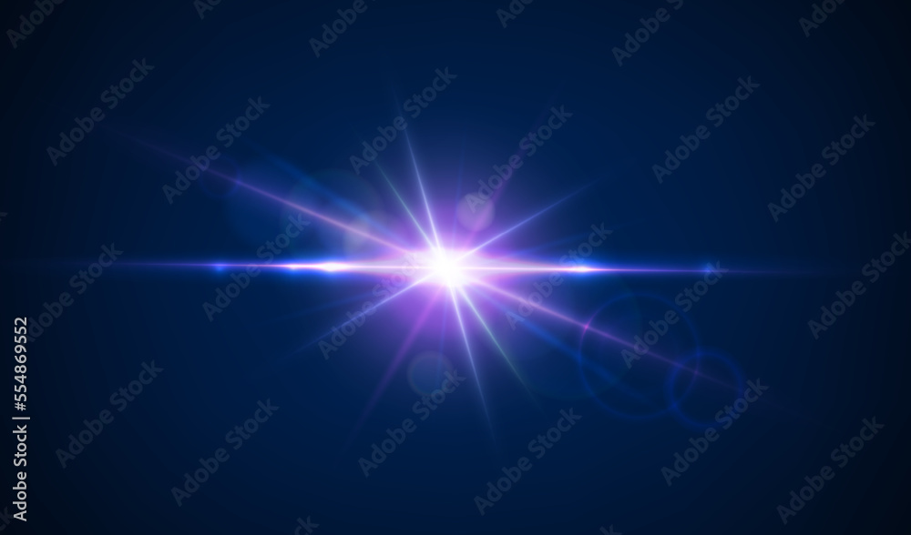 Poster abstract prism light reflection, effect fire blast. vector illustration of bright sparkles, sparklin