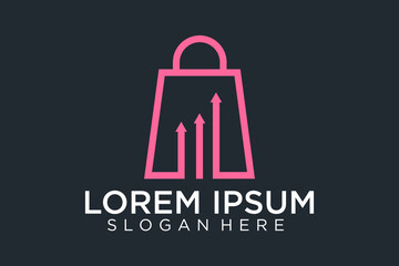 Online shopping logo design template