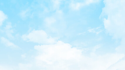 Watercolor background with soft sky object