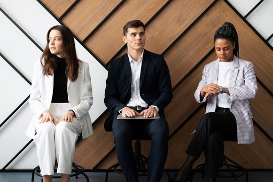 Business people waiting for job interview
