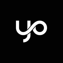 YO letter mark link vector logo design