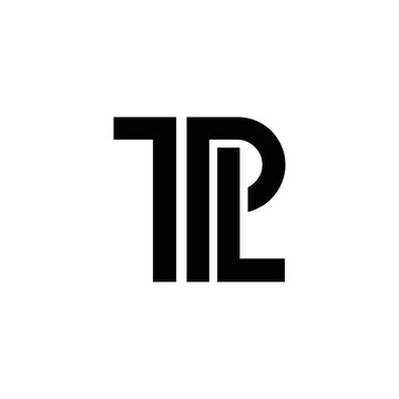 TPL letter mark abstract vector logo design - editable design