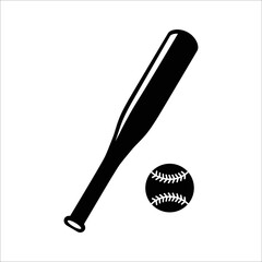 Baseball and stick icon vector design template