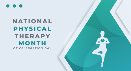 Happy Physical Therapy Month Celebration Vector Design Illustration for Background, Poster, Banner, Advertising, Greeting Card