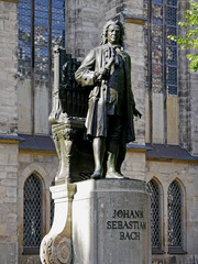 Das Denkmal des Thomaskantors Johann Sebastian Bach. Leipzig, Sachsen, Deutschland
