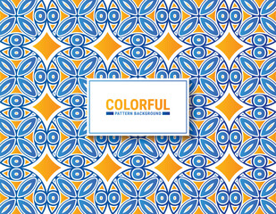 Colorful mandala geometric pattern design