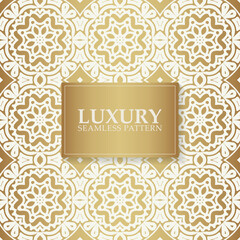 Luxury white ornament pattern design background