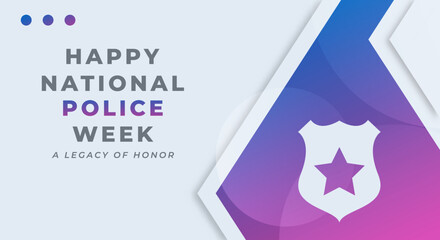 Happy National Police Week Celebration Vector Design Illustration for Background, Poster, Banner, Advertising, Greeting Card