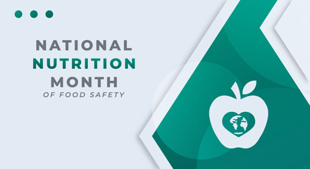 Happy National Nutrition Month Celebration Vector Design Illustration for Background, Poster, Banner, Advertising, Greeting Card