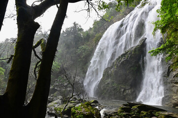 Beautiful Scenery of Khlong Lan Waterfall at Khlong Lan National Park in Kamphaeng Phet Province