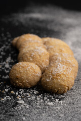 Healthy vegan homemade coconut cookies, Healthy vegan food concept