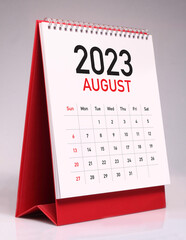 Simple desk calendar 2023 - August